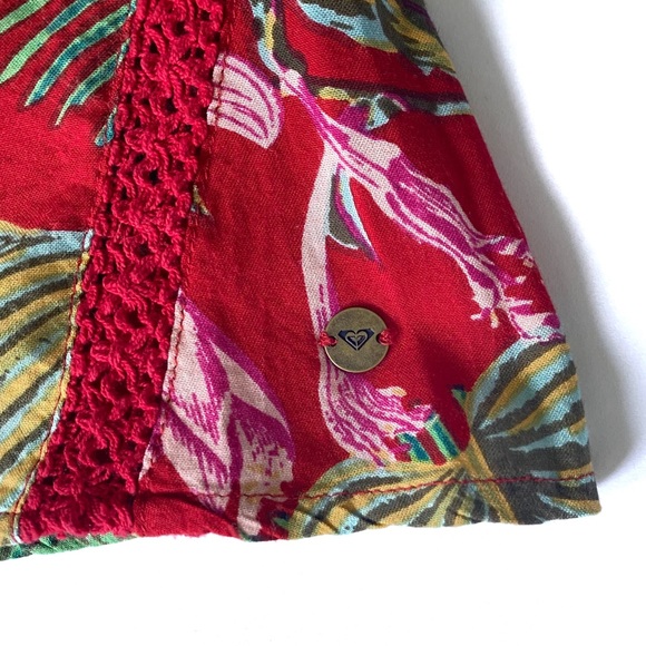 ROXY • Red Tropical Dress - Picture 2 of 5